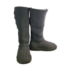 Ugg Classic Cardy 1016555 gray knit sweater boots